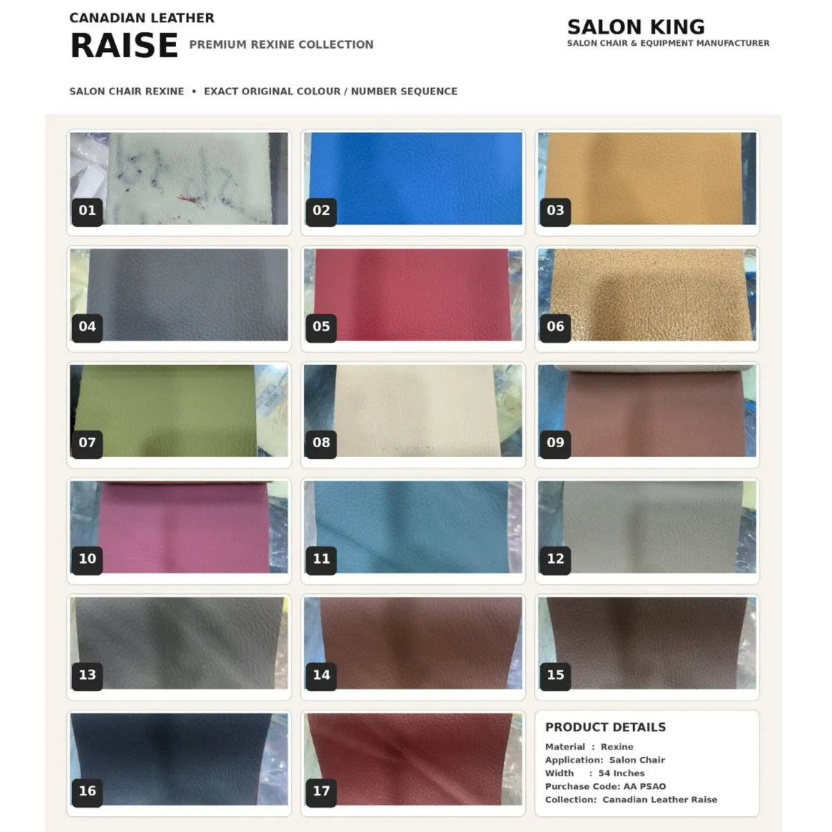Canadian Leather Rexine for Salon Chair, 54 Inch Width, 1 Metre