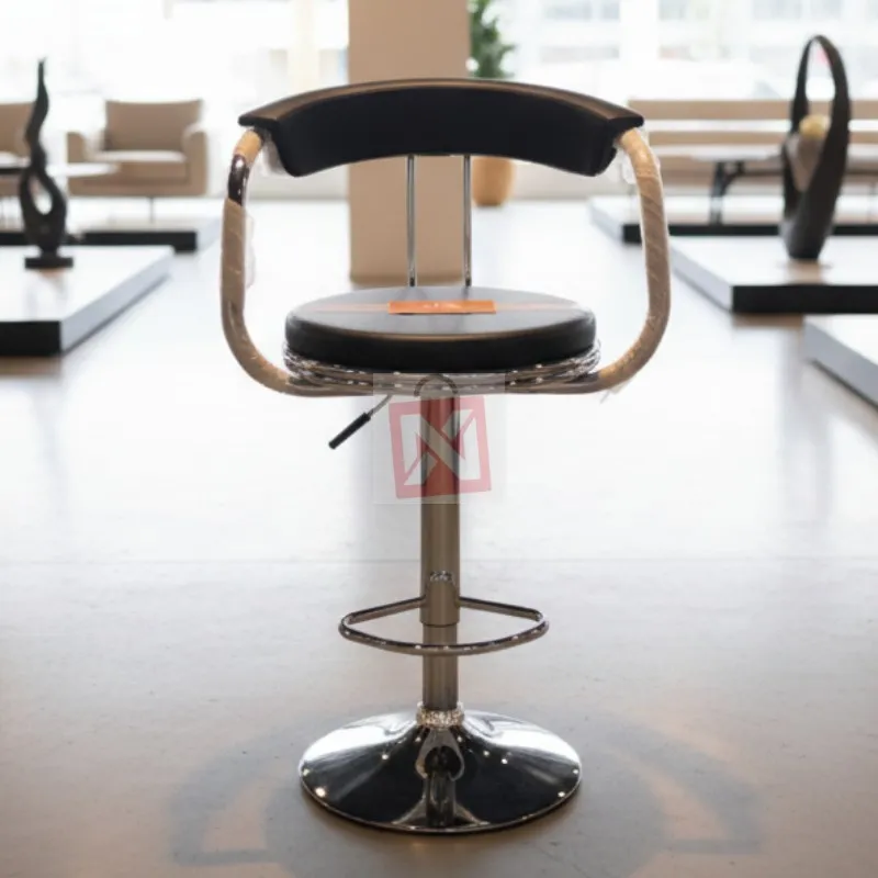 Hair Cutting Bar Stool Chair, Regular Black