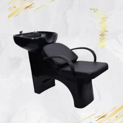 Fiber Shampoo Station with Black Basin