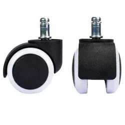 Office Chair Wheels, White and Black