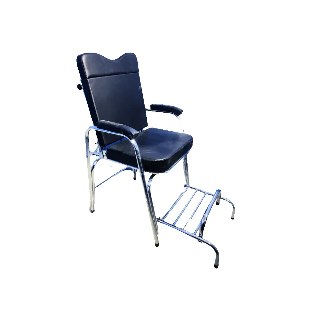 Beauty Parlour and Salon Chair with Chrome Frame and Footrest