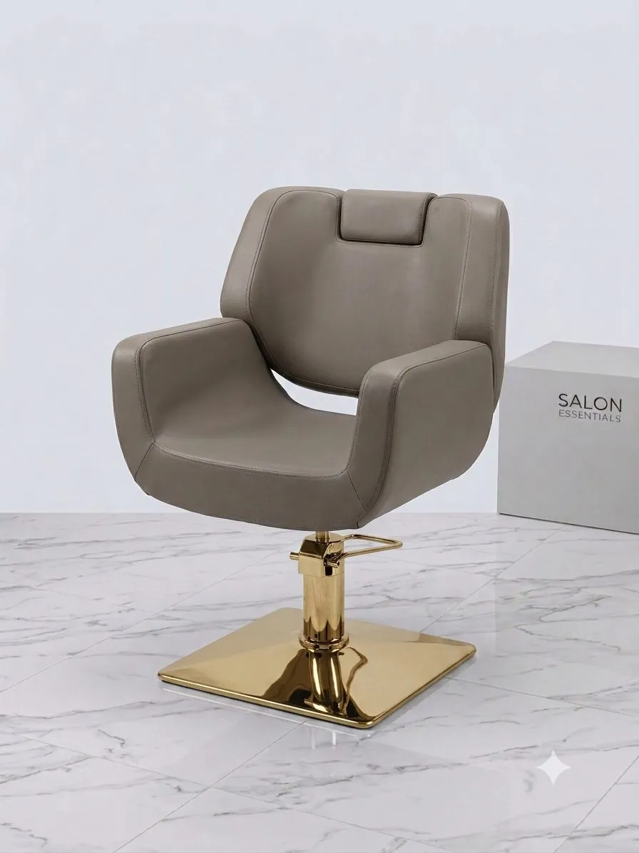 PU Salon Chair with Golden Base, photo 2