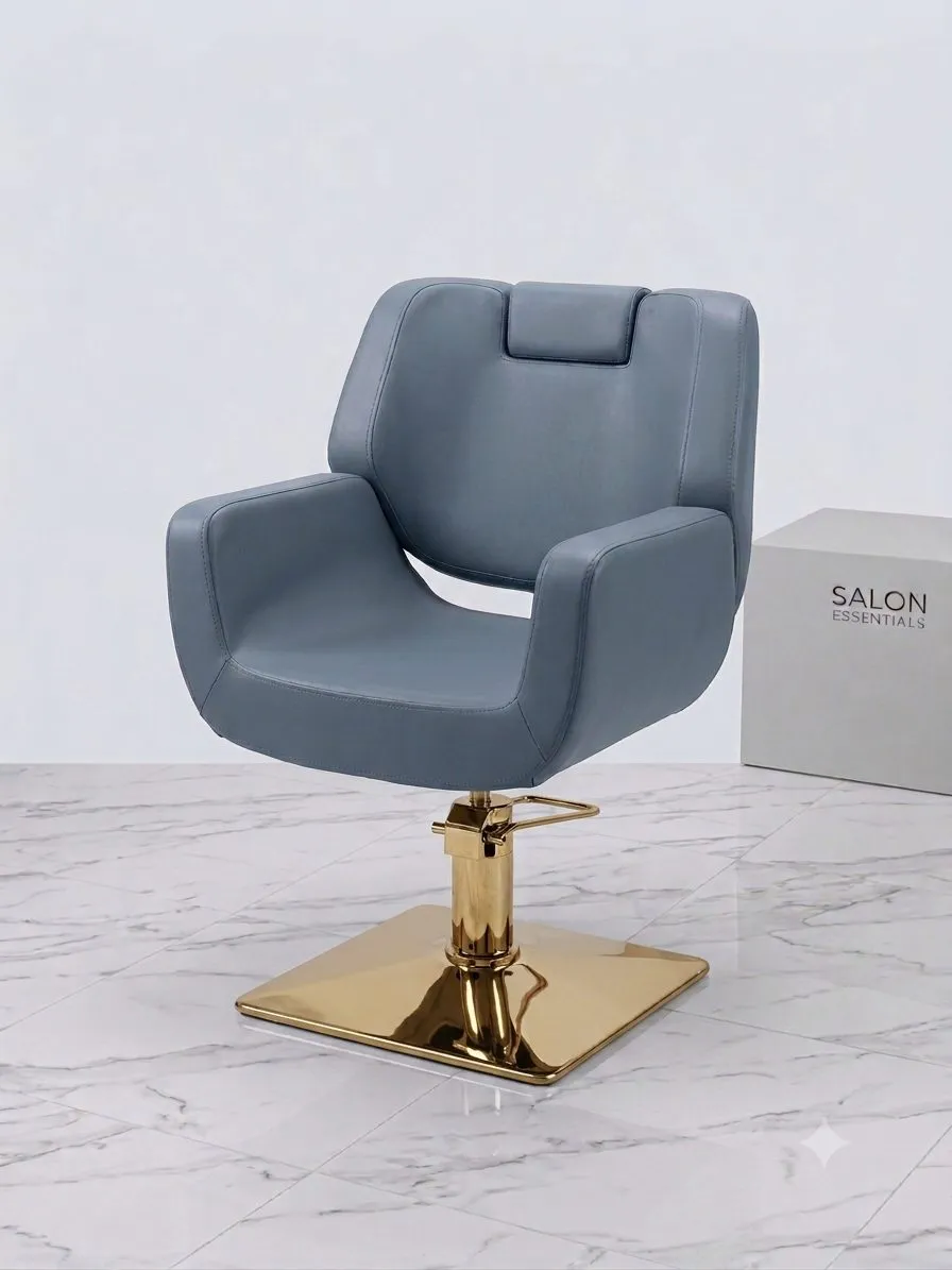 PU Salon Chair with Golden Base