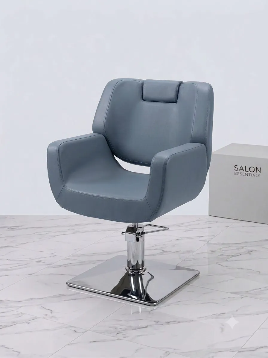 PU Salon Chair with Silver Base, photo 2
