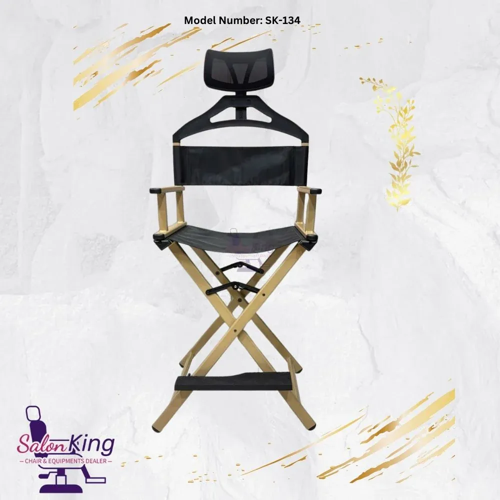 Makeup Folding Chair with Headrest