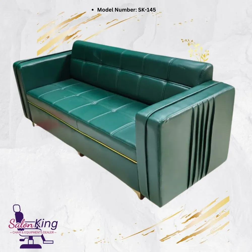 Tufted Reception Sofa, Deep Green