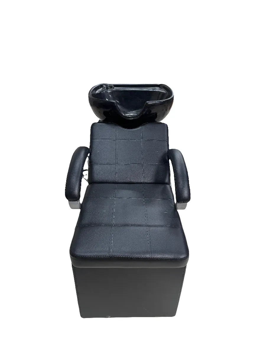 Shampoo Station with Fixed Ceramic Basin and Padded Armrests