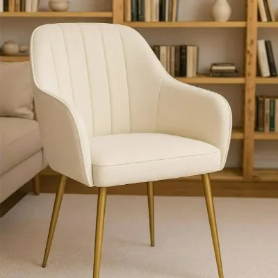 Makeup Chair (Bedroom Chair), Cream