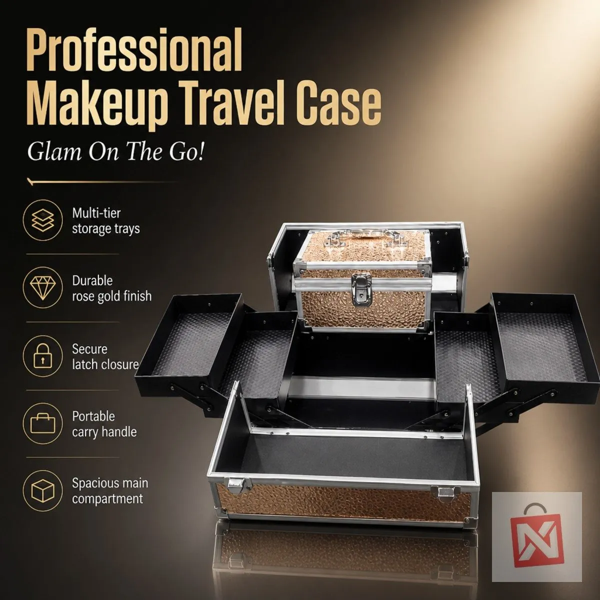 Makeup Vanity Box 742 with Small Case, photo 2