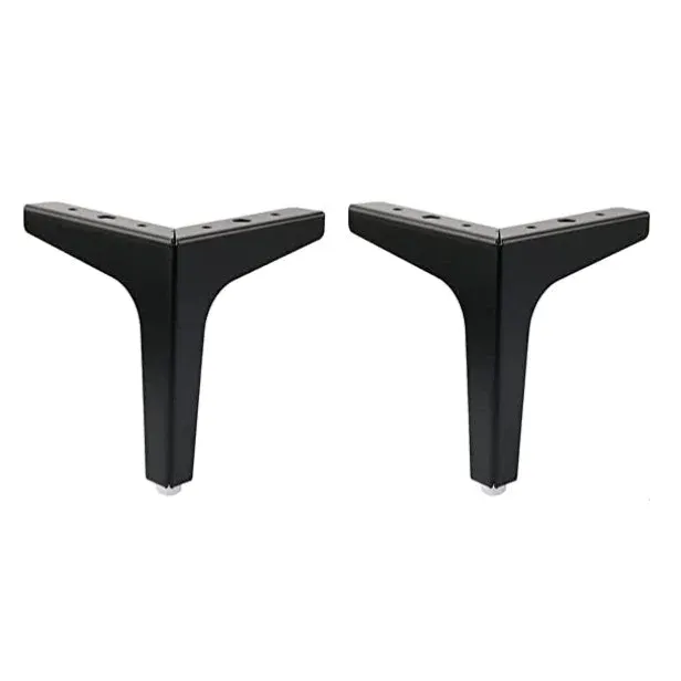 Mild Steel Sofa Legs, Matte Black, 4 Inch - Set of 2