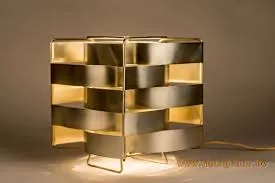 Woven Metal Strip Table Lamp, photo 2