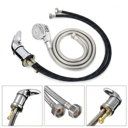 Hot and Cold Shower Mixer Diverter for Shampoo Station, Brass
