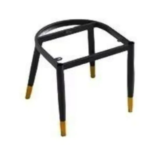 D Frame for Bedroom Chair, Black with Golden Caps (2.8 kg)