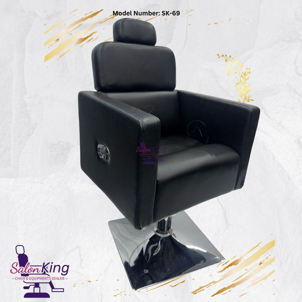 Sk-69 box handle rexin salon and Beauty Parlour chair with Rolex rexin ( Hydraulic Push Up/Push Back )